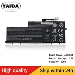 AC13C34 Laptop Battery Replacement For Acer Aspire V5-122P V5-132 E3-112 E3-111 ES1-111M MS237 KT.00303.005 11.4V 30WH