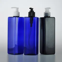 Garrafas de armazenamento 500 ml vazio azul preto chuveiro recipiente de loção