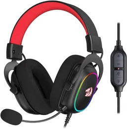 N H510 Zeus X Wired Gaming Headset RGB Lighting 7.1 Moundive Sound Multi Protects تعمل سماعة الرأس لجهاز الكمبيوتر PS4