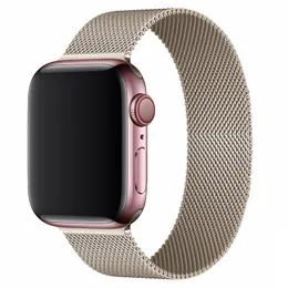 Magnet Loop Band för Apple Watch 7 6 5 4 Watch Strap For IWatch Series Dropshipping Stainless Steel Watch Band 44mm 42mm