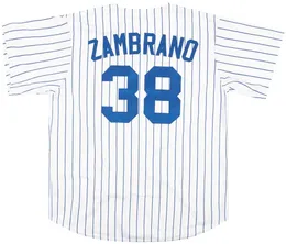 Costurado Baseball Jerseys 38 Carlos Zambrano 2007 Homens Mulheres Juventude S-4XL Malha Clássicos Retro Jersey