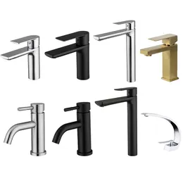 Bathroom Sink Faucets ULA Multi-Type Sale Price Basin Faucet Deck Mounted Mixer Tap Crane Waterfall Bathroom Sink Taps Cold Water Mixer Faucets 230311