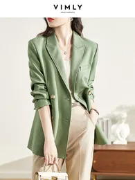 Women's Suits Blazers VIMLY Casual Blazer Jackets Suit for Women Spring Autumn Double Breasted Solid Coat Office Work Business Outwear F8633 230311