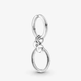 100% 925 Sterling Silver Moments Charm Key Ringen passen originele Europese charme