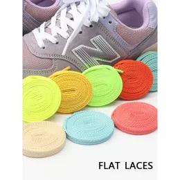신발 부품 액세서리 1 쌍의 균형 클래식 플랫 레이스 aaj shoelaces double solid 흰색 검은 테니스 캐주얼 운동화 레이스 230311