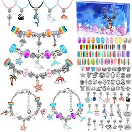 Jóias Diy Charms Bracelet Making Set Spacer Bads Acessórios pendentes para colar Crianças Criativas Presentes 230311