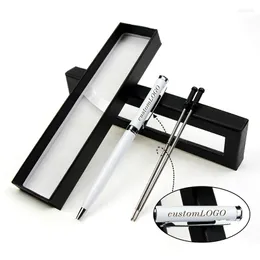 Set High-grade Metal Ballpoint Pen Student Gift Box Laser Customized Logo PenSet Creative Stationery Business Office