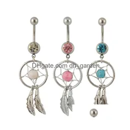 Navel Bell Button Rings D0008 Dream Belly Ring Mix Colors Drop Leverans smycken Body Dhgarden DHSZ1