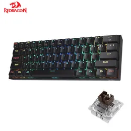 N K530 Draconic 60% Compact RGB Bezprzewodowa klawiatura mechaniczna 61 klawisze TKL Zaprojektowane 5.0 Bluetooth na PC Laptop Cell Telefon