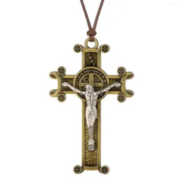 Anhänger Halsketten CottvoAdjustable Seilkette 3 Farben CSPB Exorzismus Kruzifix Kreuz Halskette Teen Jungen Herren Schmuck Konfirmation Geschenke