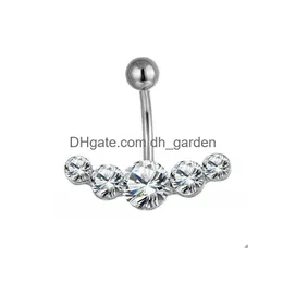 Navel Bell Button Rings D0650 1 Color Clear Belly Ring Nice Style With Piercing Body Jewlery Drop Delivery Jewelry Dhgarden Dhfva
