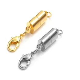 CLASPS HOOKS NEDEST Sier/Gold Plated Magnet Magnet Necklace Cylinder formad för armbandsmycken DIY LQ4P DHTDK