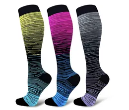 Socks Hosiery 3 Pairs Compression Socks for Women Men Stockings Nursing Hiking Travel Flight Socks-running Fitness 230310