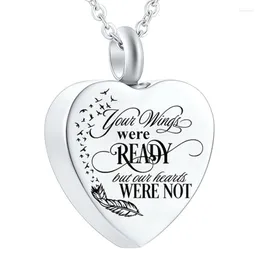 Pendant Necklaces Heart Shape Ashes Holder Necklace Cremation Fashion Keepsake Urn Design Jewelry