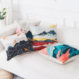 Travesseiro /sofá de linho de algodão decorativo de alta qualidade, travesseiros decorativos de arremesso incluem a capa traseira do Core El Home com o interior 45