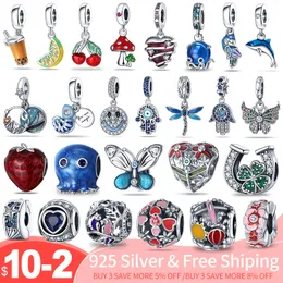 925 Silber für Pandora Original-Charms, DIY-Anhänger, Damen-Armbänder, Perlen, die neue Meerestiere, Lebensmittel, Obst herstellen