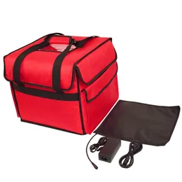 12V Pizza Yalıtım Paketi Termostat Isıtmalı Bavul Buz Paketi Seyahat Paket Kutusu Öğle Çantası Yemek Teslimatı Açık Çantalar Su304c