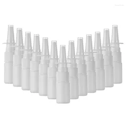 저장 병 100pack 5ml 흰색 플라스틱 비강 스프레이 펌프 분무기 미스트 코는 식염수 워터 워시 응용을위한 리필 가능한 병