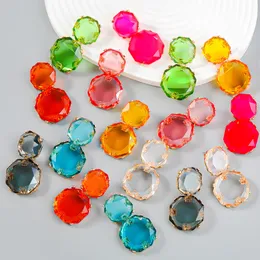 Multicolor Resin Stud Earring Boho Style Women Tassel Earrings for Gift Party Fashion Jewelry