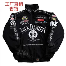 2023 Men's Jackets F1 Racing Suitmen's Motorcycle Cycling Team American Casual Coat Full Embroidered Stand Collar Cotton