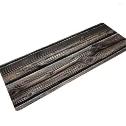 Carpets Flannel Vintage Wood Board Strip Kitchen Long Floor Mat Door Entrance Absorbent Non-slip Bath Rug