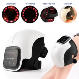 Beinmassagegeräte Elektrisches Kniemassagegerät Infrarot-Laser Warme Kompresse Luftdruck Vibrationsmassage Gelenkphysiotherapie zur Arthritis-Schmerzlinderung 230310