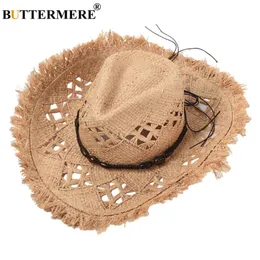 Hüte mit breiter Krempe, Bast-Strohhut, handgefertigt, gestrickt, für den Sommer, Sombreros, Trilby, Panama-Sonnenhut
