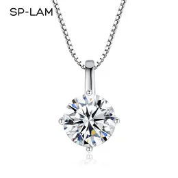 Pendanthalsband SP-LAM 1CT STONE PENDANT HALKACES SOMMER TRENDY 925 Sterling Silver Woman Halsband Bröllop smycken 230310