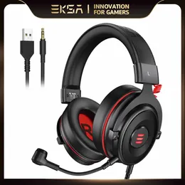 Gaming Headset Gamer 7.1 Surround 3D Stereo USB/Type C/3,5 mm Wired Gaming -hörlurar med mikrofon för PC/PS4/PS5/Xbox