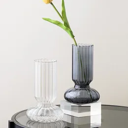 Vases Flower Vase For Table Decoration Living Room Decorative Tabletop Terrarium Glass Containers Desktop Mariage