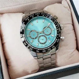 Gute Qualität Marke Uhren Männer Kalender stil Multifunktions edelstahl band Quarz armbanduhr 3 kleine zifferblätter können arbeiten X93309c