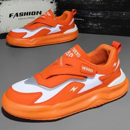 Vestido tênis Aodlee Spring Brand Casual para homens Trendência de luxo correndo Walking mass clássico punk vulcanizado tênis laranja 230311