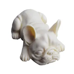 3D Sevimli Güzel Köpekler Köpek Kek Küfü Bulldog Dondurma Silikon Pişirme Gumpaste Araçları Kek Dekorasyonu için Tatlı Kalıplar K699 210222777n