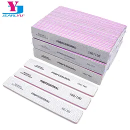 Tırnak Dosyaları 5025 PCS Profesyoneller İçin Tırnak Malzemeleri Tırnak Dosyası Tampon Akrilik Genişlik için Ürün 80100180 Grit Zımparalama Manikür Aracı 230310