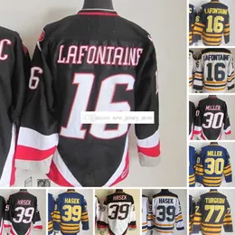 1970-1999 Movie Retro CCM Hockey Jersey Embroidery 39 Dominichasek 16 Patlafontaine 30 Ryanmiller 77 Pierreturgeon 89 Alexandermogilny Vintage Jerseys