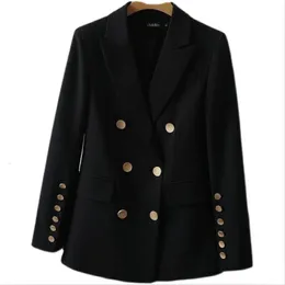 Damskie garnitury Blazer Blazer Women Spring Suits Damskie Western Style Blazers Krótka szczupła jesienna kurtka Kobieta Black 230311