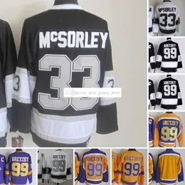 1967-1999 Film Retro CCM Hokey Jersey Nakış 99 WayNegretzky 33 Martymcsorley Vintage Forma