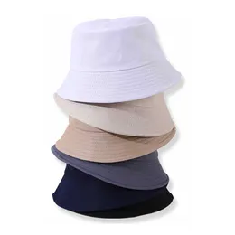 HBP Brim Hats 2023 Bucket Wide Men's Women's Panama Beh Fishing Sun Cap Blk Solid Color Simple Bob Jquemus Chapeau Hip Hop Unisex Hat 496 P230311