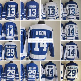 1917-1999 Film Retro CCM Hokey Jersey Nakış 13 Matssundin 14 Davekekeon 29 Mikepalmateer Vintage Forma