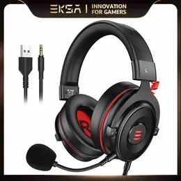 Gaming Headset Gamer Wired 3,5 mm Stereo/USB 7.1 Surround Gaming -hörlurar för PC/PS4/PS5/Xbox med brusreducerande mikrofon