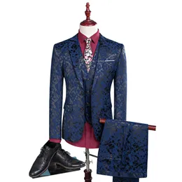 Męskie garnitury kamizelki Blazers (spodnie Blazer) SUPT TRZYMAJNY luksusowy Jacquard High-end Banquet Business