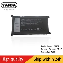 51KD7 Batteria Del Computer Portatile Per Dell Chromebook 11 3180 3189 Serie Y07HK FY8XM 11.4V 42Wh