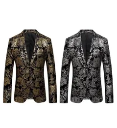 2018 новый мужской костюм для цветочной куртки Mens Blazers Fashion Single Button Suits Slim Fit Party Blazers Plus M4XL3979479