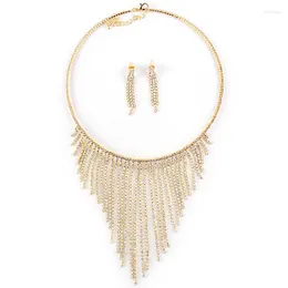 Halsbandörhängen Set RH Fashion Jewelry Crystal Choker for Women Gift