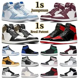 2022 men women basketball shoes 1s jumpman 1 High Mid top Bordeaux Atmosphere Bred Patent University Blue Hyper Royal Pale Ivory mens trainers sports sneakers VJ9Q
