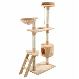 60 polegadas Kitten Pet House Hammock Cat Tree Tower Condo Scratcher Furniture Tool300i