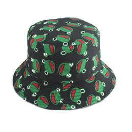 HBP 2021 breda grim Nya hattar Söt grodhink för kvinnor män Panama sommar utomhus reversibelt fiske cap tecknad froggy hatt p230311