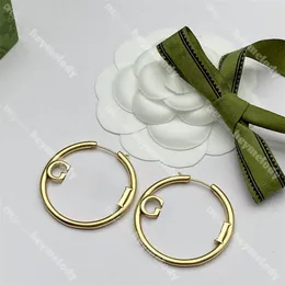 G Gold Hoop Earrings Designer كبير دائرة سيركان أقراط محوقي مجوهرات حفل زفاف هدية مع صندوق