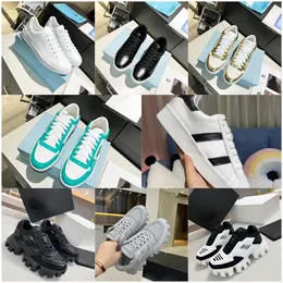 Designer Donna Nylon Scarpe casual Gabardine Sneakers classiche in tela Brand Wheel Lady Stylist Scarpe da ginnastica Fashion Platform Solid Heighten Scarpe taglia 36-42 con scatola