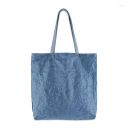 Abendtaschen CHALLEN Kraftpapier Frauen Umhängetasche Große Kapazität Einkaufen Einfarbig Weibliche Vintage Handtasche Licht Große Reisetasche